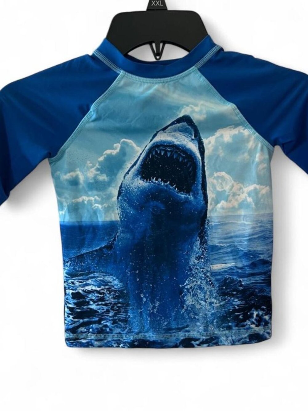 shark Wonder Nation Boys' Blue Swim shirt